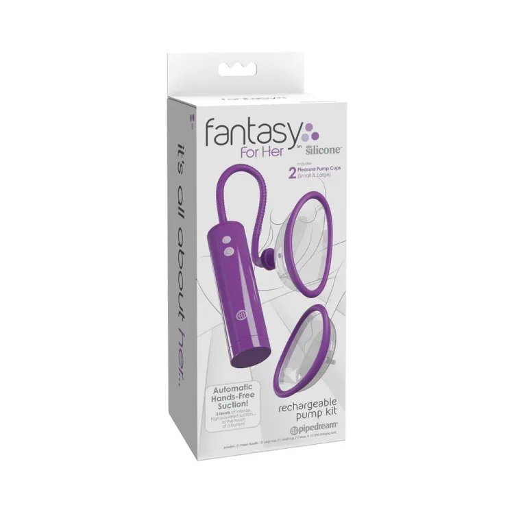 Her Rechargeable Silicone Pussy Pump Kit Purple Her Rechargeable Silicone Pussy Pump Kit Purple