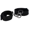 Faux Leather Handcuffs with Velvet Lining Black Faux Leather Handcuffs with Velvet Lining Black