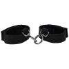 Faux Leather Handcuffs with Velvet Lining Black Faux Leather Handcuffs with Velvet Lining Black