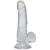 6 in. Realistic Dildo with Balls Clear 6 in. Realistic Dildo with Balls Clear