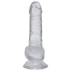 6 in. Realistic Dildo with Balls Clear 6 in. Realistic Dildo with Balls Clear