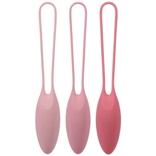 Silicone Kegel Trainer Set 3-Piece Pink
