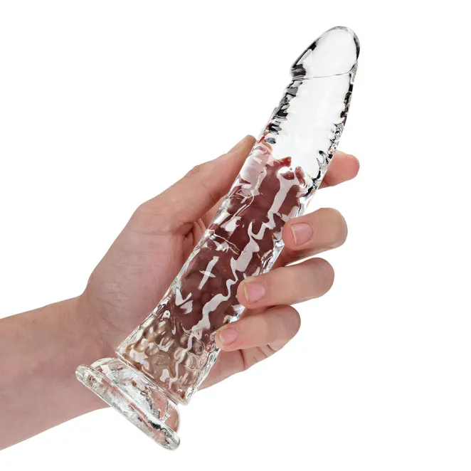 9 Inch RealRock Clear Suction Cup Dildo