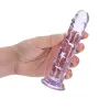 6 Inch RealRock Suction Cup Dildo Purple