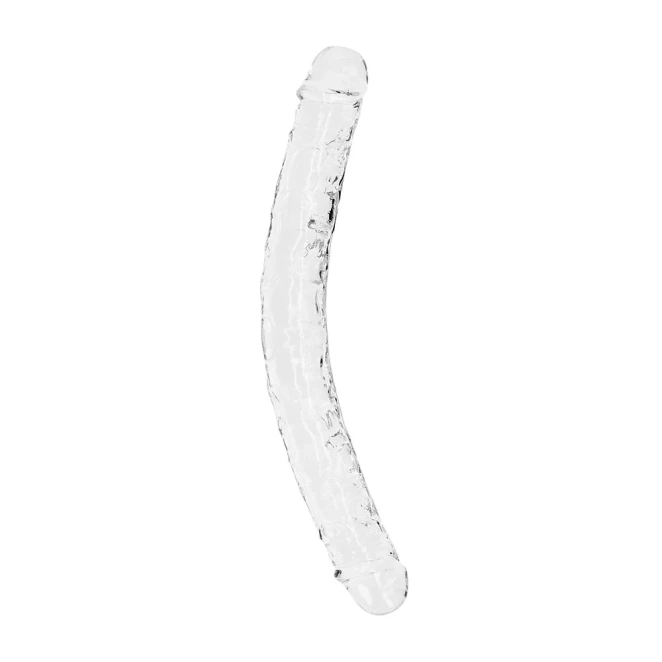 13 Inch RealRock Crystal Clear Dual-Ended Double Dildo Clear
