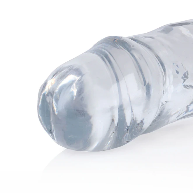 13 Inch RealRock Crystal Clear Dual-Ended Double Dildo Clear
