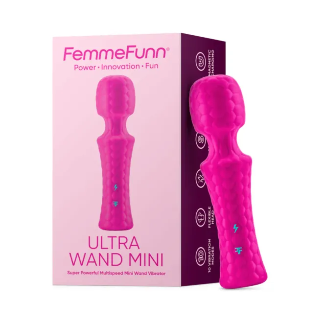Ultra Wand Mini Textured Vibrator Pink