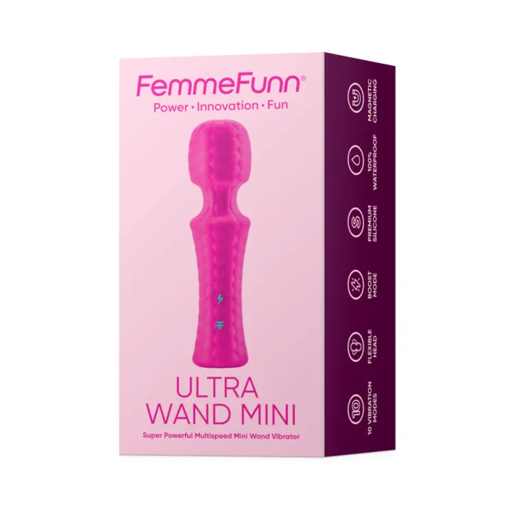 Ultra Wand Mini Textured Vibrator Pink Ultra Wand Mini Textured Vibrator Pink