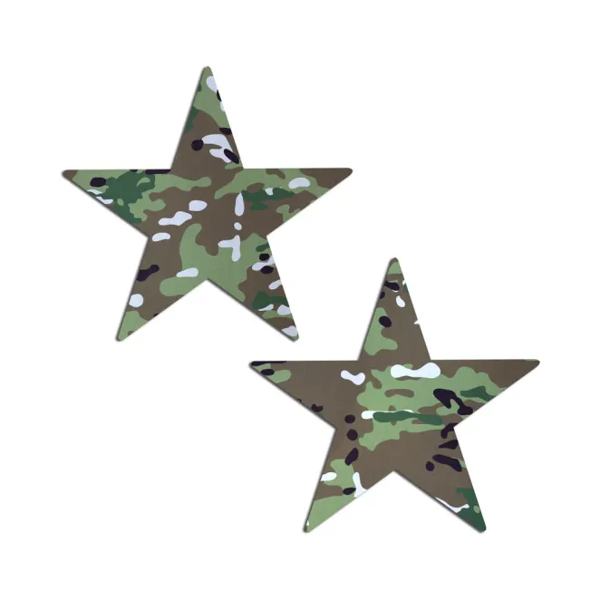 Pastease Nautical Star: Military Multi-Cam Camoflauge Nipple Pasties (84080) | SlipDix.com