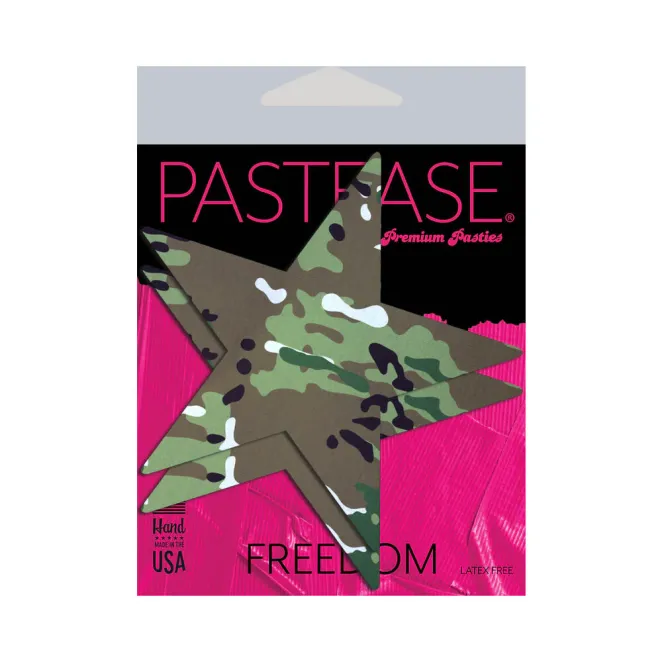 Pastease Nautical Star: Military Multi-Cam Camoflauge Nipple Pasties (84080) | SlipDix.com