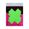 Pastease Plus X: Neon Green Day-Glow Lycra Cross Nipple Pasties (84085) | SlipDix.com