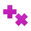 Pastease Plus X: Neon Purple Cross Nipple Pasties (84087) by Pastease | Pasties | SlipDix.com Pastease Plus X: Neon Purple Cross Nipple Pasties (84087) | SlipDix.com