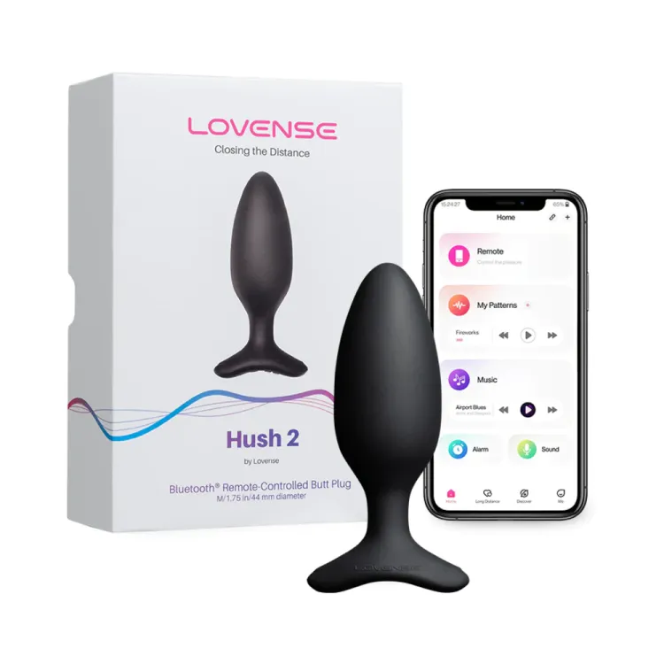 Lovense Hush 2 Bluetooth Remote-Controlled Vibrating Butt Plug M 1.75 in. (84135) by Lovense | Vibrating Butt Plugs | SlipDix.com Lovense Hush 2 Bluetooth Remote-Controlled Vibrating Butt Plug M 1.75 in. (84135) | SlipDix.com