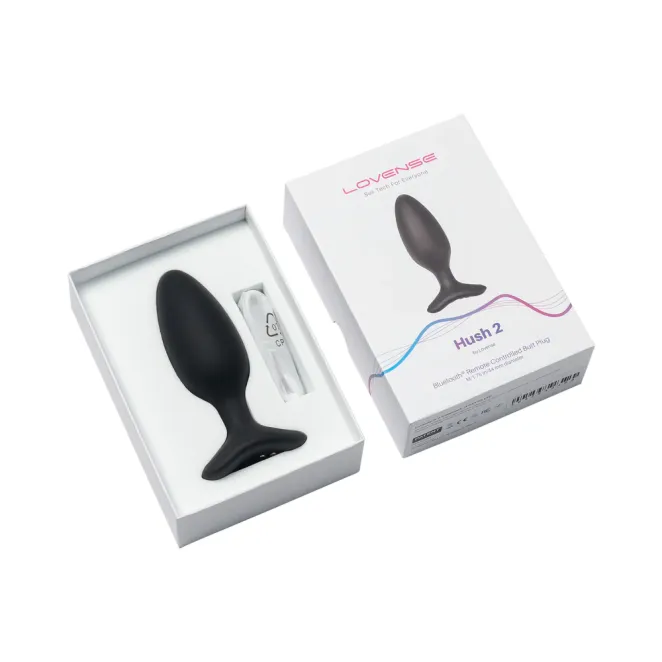 Lovense Hush 2 Bluetooth Remote-Controlled Vibrating Butt Plug M 1.75 in. (84135) | SlipDix.com