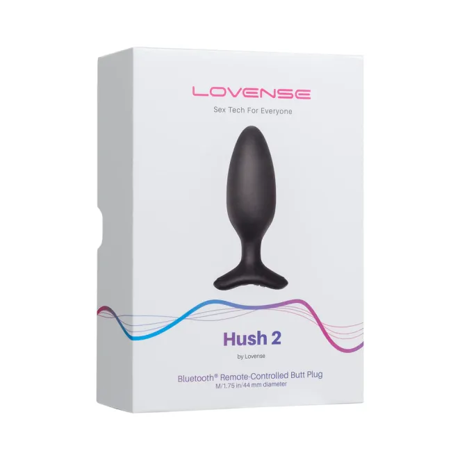 Lovense Hush 2 Bluetooth Remote-Controlled Vibrating Butt Plug M 1.75 in. (84135) | SlipDix.com