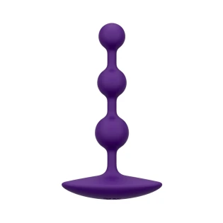 ROMP Amp Silicone Beaded Butt Plug Dark Purple