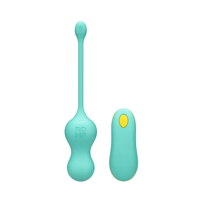 ROMP Cello Remote-Controlled Silicone G-Spot Egg Vibrator Teal