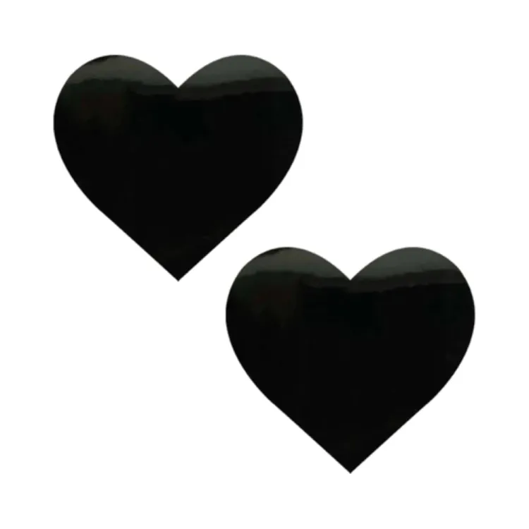 Neva Nude Pasty Black Wet Vinyl Dom Squad Heart (84151) by  | Pasties | SlipDix.com Neva Nude Pasty Black Wet Vinyl Dom Squad Heart (84151) | SlipDix.com