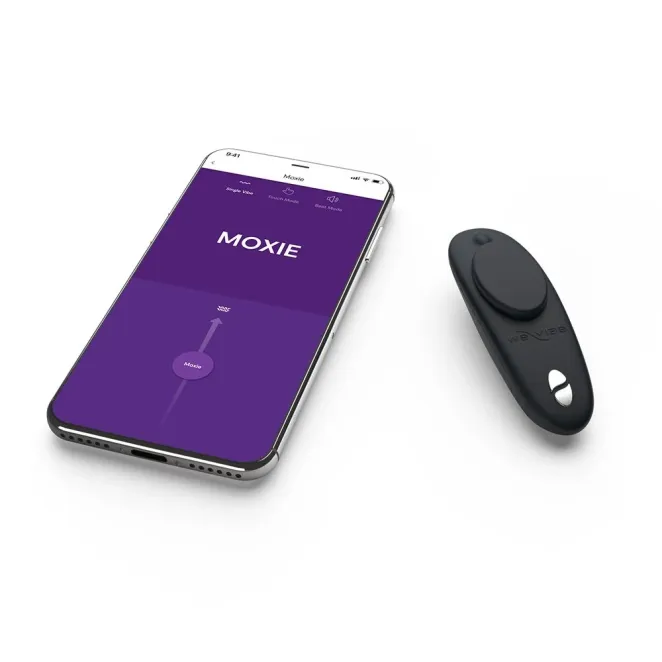 We-Vibe Moxie+ Remote-Controlled Silicone Wearable Clitoral Vibrator Black