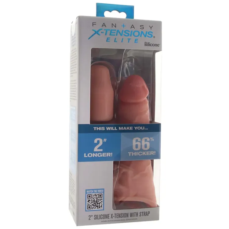 X-tensions Elite 7 in. Silicone Sleeve with 1 in. Extender Beige X-tensions Elite 7 in. Silicone Sleeve with 1 in. Extender Beige