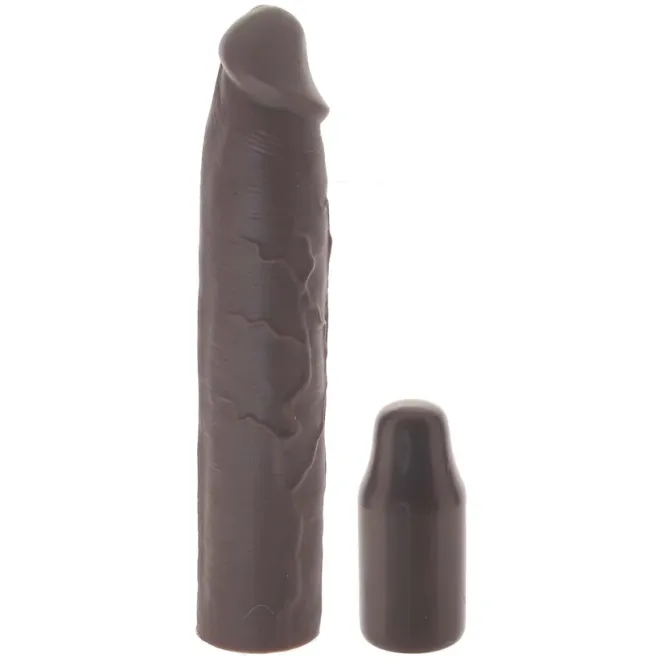 X-tensions Elite 9 in. Silicone Mega Extension Sleeve with 3 in. Extender Brown