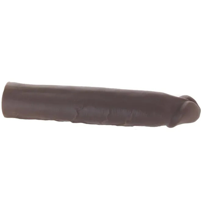 X-tensions Elite 9 in. Silicone Mega Extension Sleeve with 3 in. Extender Brown