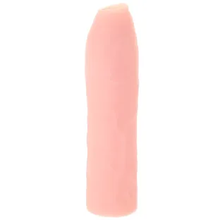 X-tensions Elite Uncut 7 in. Open-Ended Silicone Enhancement Sleeve Beige