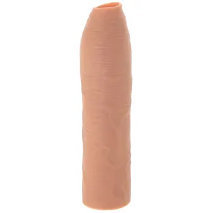 X-tensions Elite Uncut 7 in. Open-Ended Silicone Enhancement Sleeve Tan