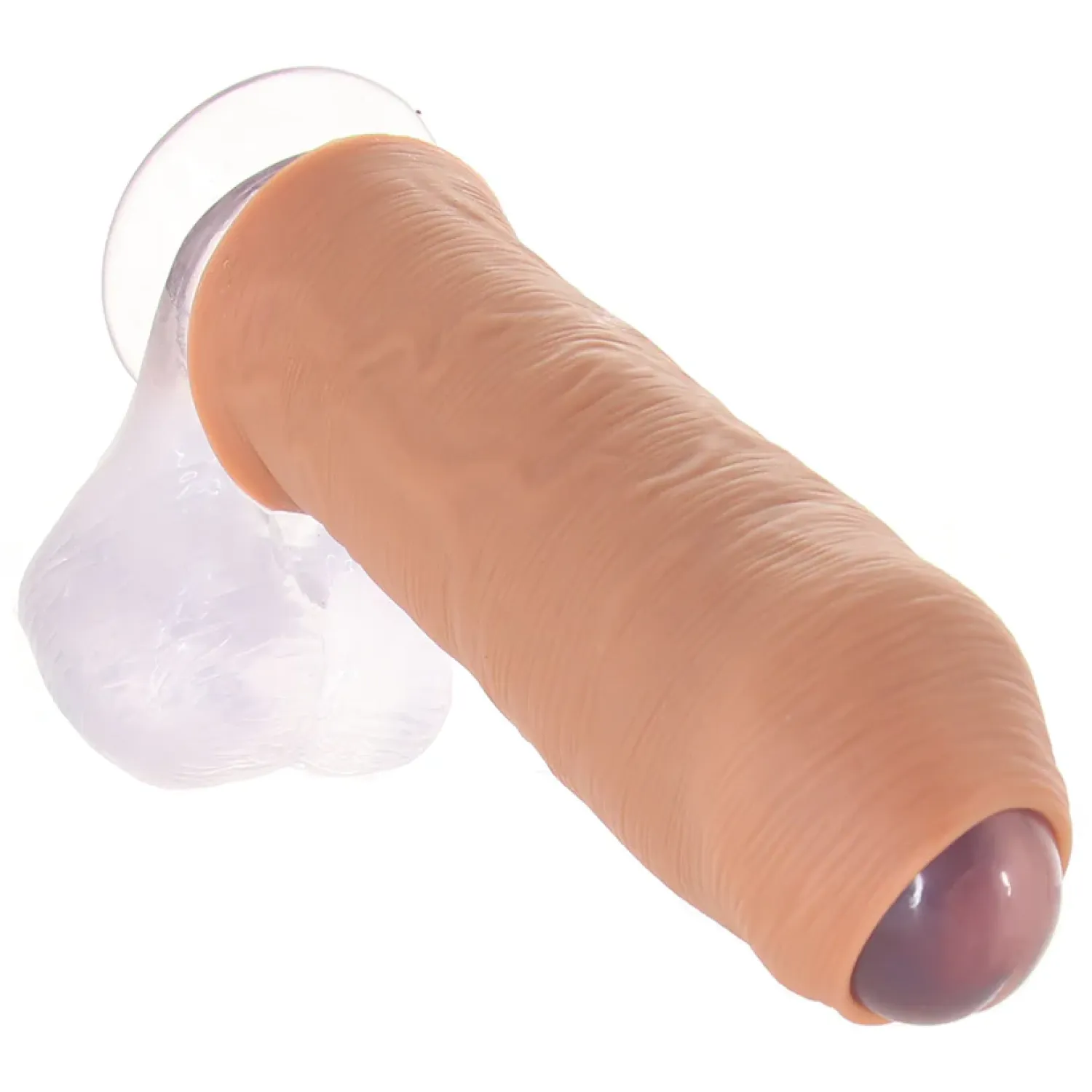 X-tensions Elite Uncut 7 in. Open-Ended Silicone Enhancement Sleeve Tan