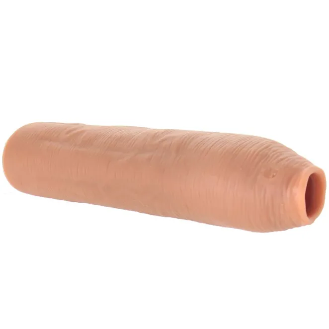 X-tensions Elite Uncut 7 in. Open-Ended Silicone Enhancement Sleeve Tan