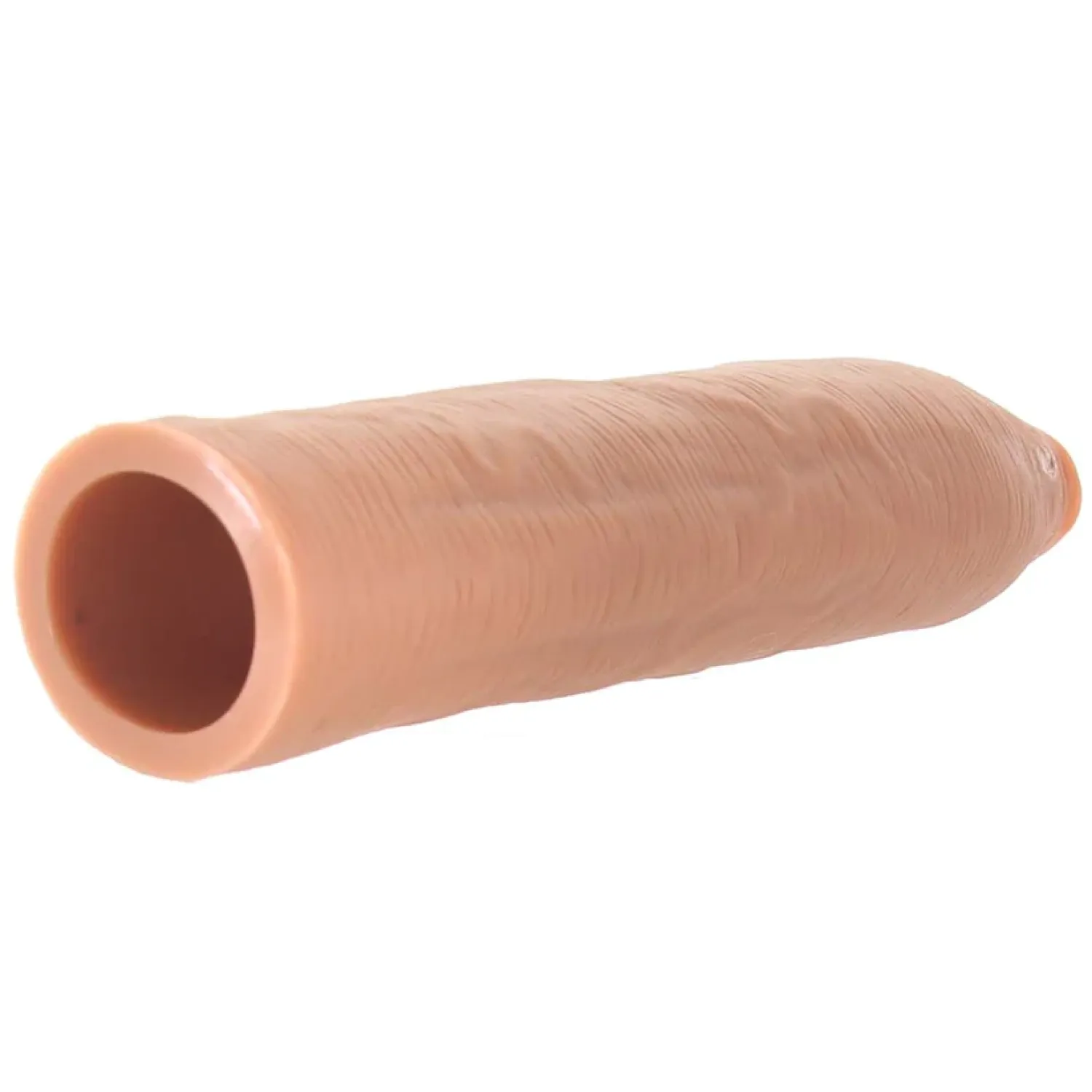X-tensions Elite Uncut 7 in. Open-Ended Silicone Enhancement Sleeve Tan