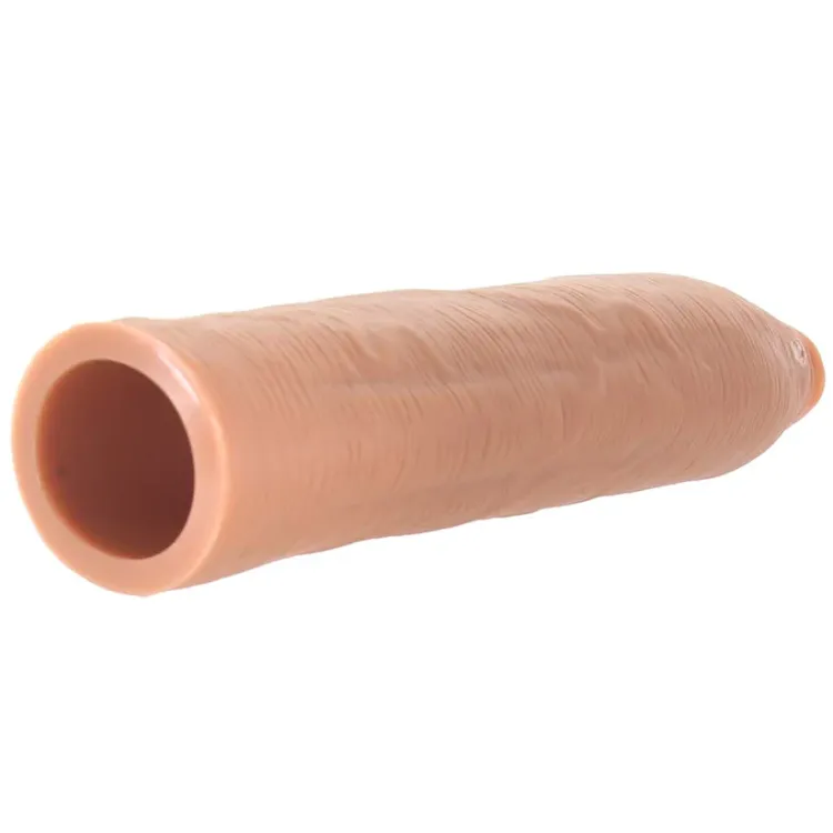 X-tensions Elite Uncut 7 in. Open-Ended Silicone Enhancement Sleeve Tan X-tensions Elite Uncut 7 in. Open-Ended Silicone Enhancement Sleeve Tan