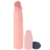 X-tensions Elite 9 in. Silicone Mega Extension Sleeve with Remote-Controlled 3 in. Vibrating Extender Beige X-tensions Elite 9 in. Silicone Mega Extension Sleeve with Remote-Controlled 3 in. Vibrating Extender Beige