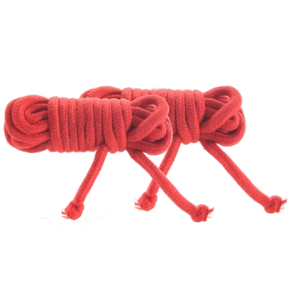 Amor 2-Piece Bondage Rope Set – 15 ft. Each (30 ft. Total) Red