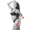 Amor Crop Heart-Shaped Dual-Ended Flogger Red Amor Crop Heart-Shaped Dual-Ended Flogger Red