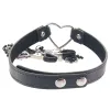 Amor Adjustable Collar with Nipple Clamps Black Amor Adjustable Collar with Nipple Clamps Black