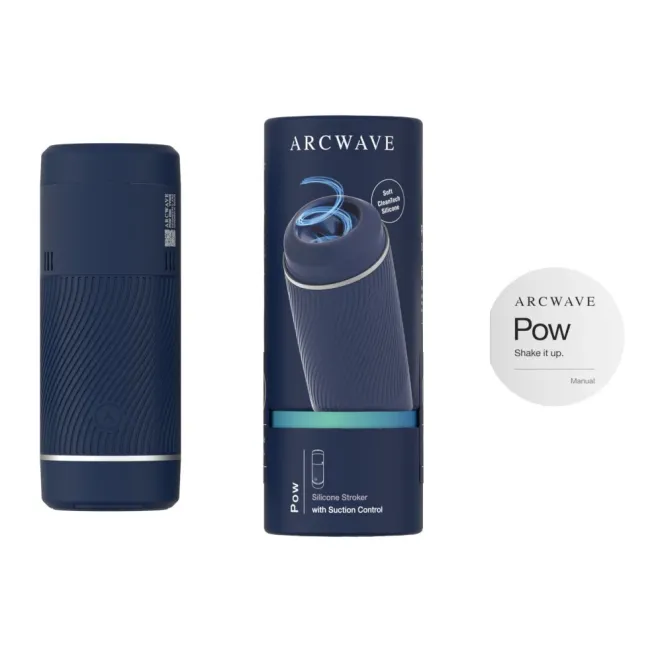 Arcwave Pow Silicone Dual-Entrance Suction Control Male Masturbator Blue