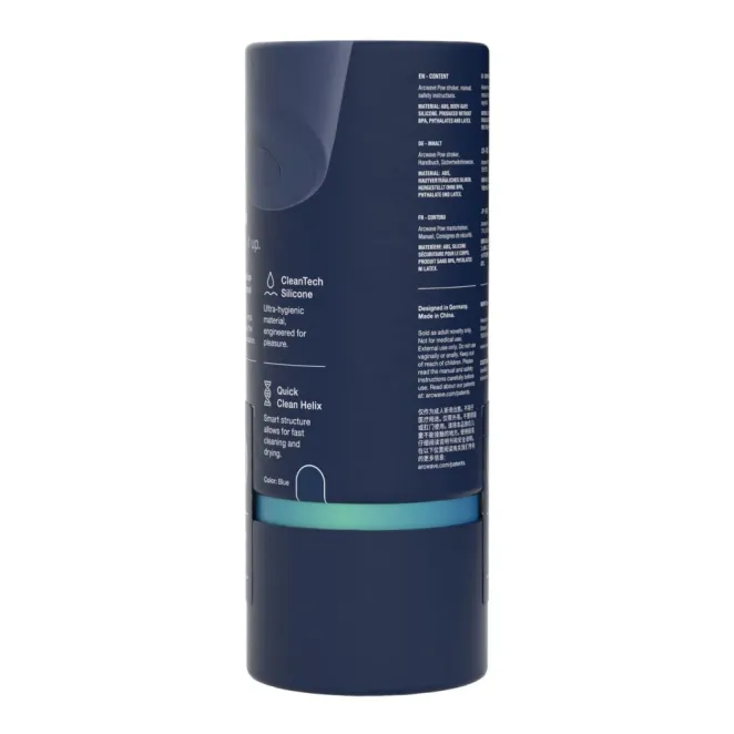Arcwave Pow Silicone Dual-Entrance Suction Control Male Masturbator Blue