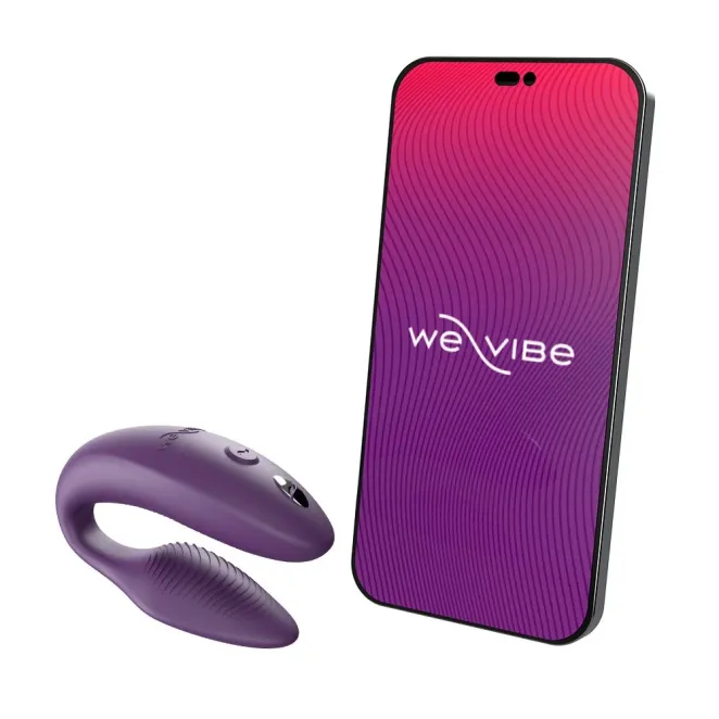 We-Vibe Sync 2 Remote Control and App Rechargeable Couple's Vibrator Purple
