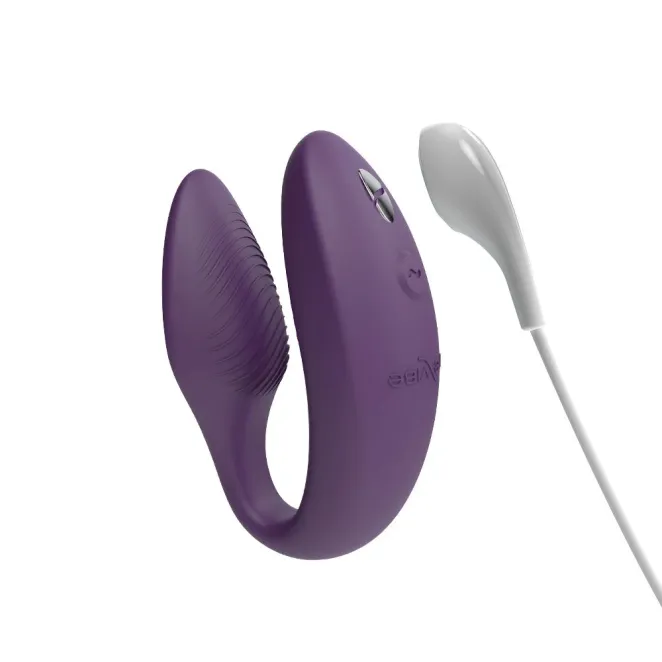 We-Vibe Sync 2 Remote Control and App Rechargeable Couple's Vibrator Purple