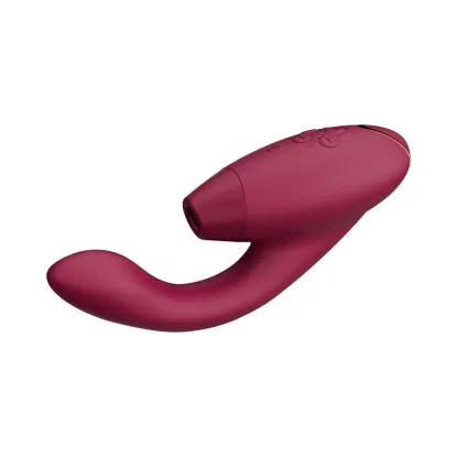 Womanizer Duo 2 Rechargeable Silicone G-Spot and Clitoral Stimulator Wine Red