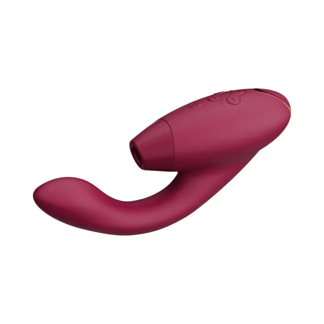 Womanizer Duo 2 Rechargeable Silicone G-Spot and Clitoral Stimulator Wine Red