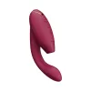 Womanizer Duo 2 Rechargeable Silicone G-Spot and Clitoral Stimulator Wine Red