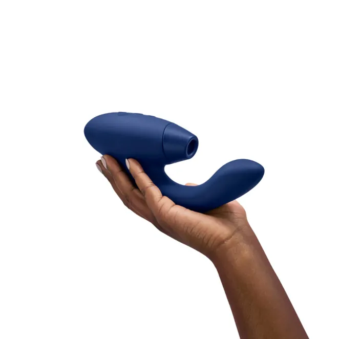 Womanizer Duo 2 Rechargeable Silicone G-Spot and Clitoral Stimulator Blue