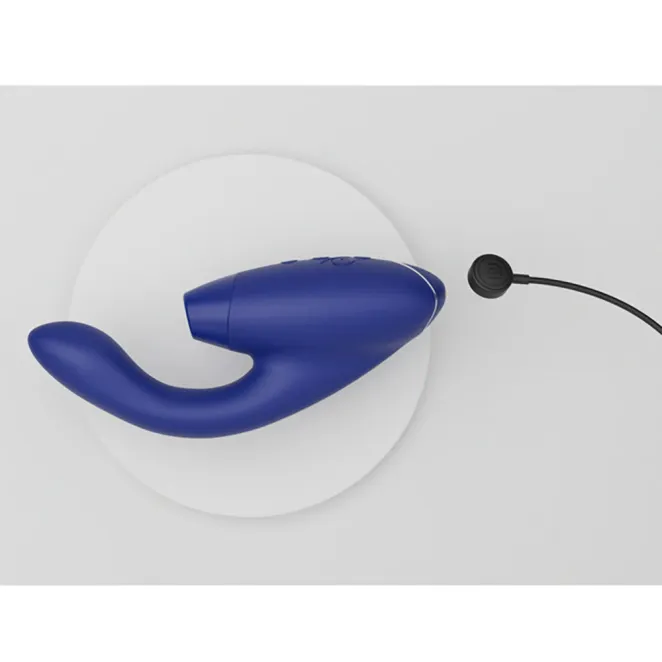 Womanizer Duo 2 Rechargeable Silicone G-Spot and Clitoral Stimulator Blue