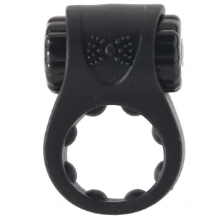 Vibrating Silicone Cock Ring Black