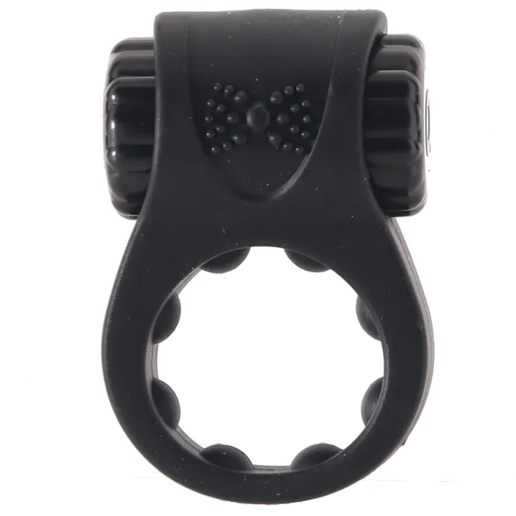 Vibrating Silicone Cock Ring Black Vibrating Silicone Cock Ring Black