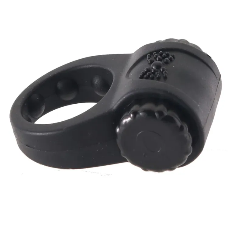 Vibrating Silicone Cock Ring Black Vibrating Silicone Cock Ring Black