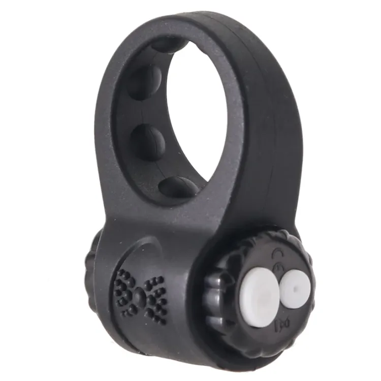 Vibrating Silicone Cock Ring Black Vibrating Silicone Cock Ring Black