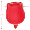 Wild Rose Sucking and Licking Rose Vibrator with Tongue Red